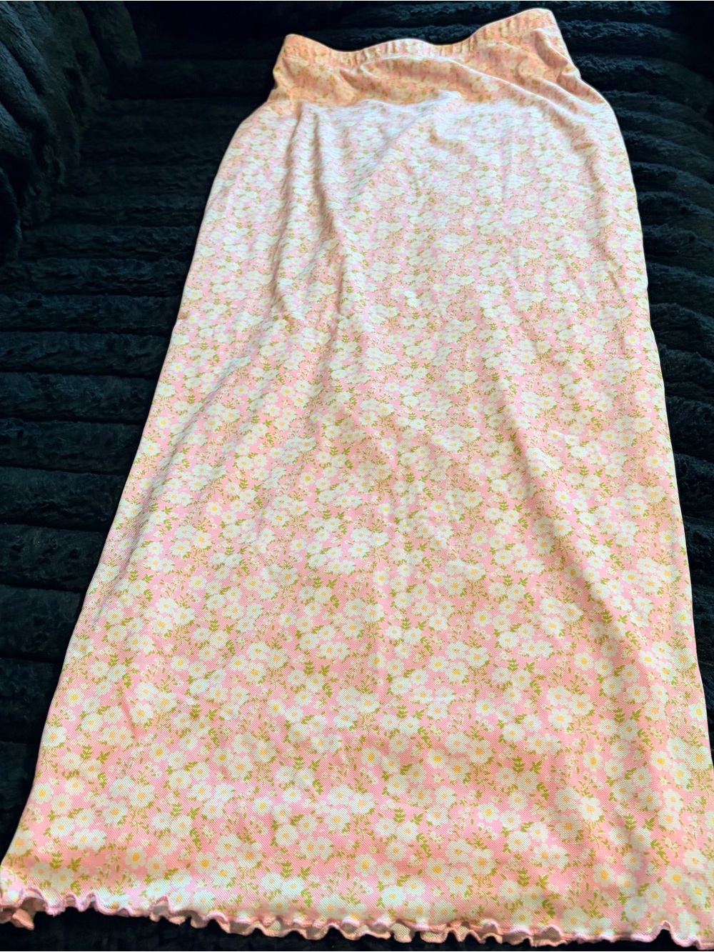Forever 21 Light Pink Floral Maxi Skirt